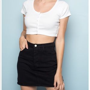 Brandy Melville Black Denim Skirt